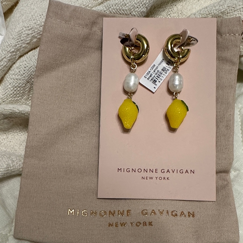 Mignonne Gavigan Yellow and Gold Lemon Earrings